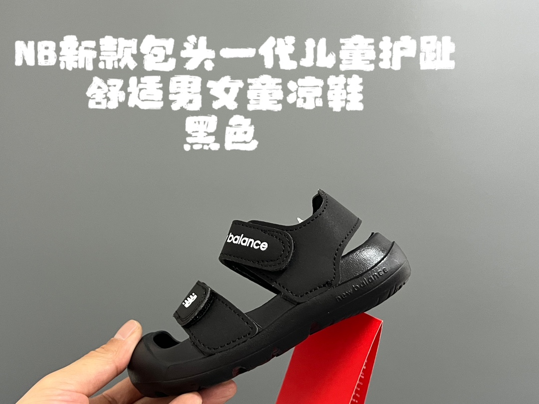 图片[2]-NB新款包头儿童护趾舒适男女童凉鞋 尺码：22-35 韩国官方同步新品🆕颜值爆表🔥 高级感满满的莫兰迪色系，视觉艺术的体验🌈 魔术贴➕松紧带设计，方便宝宝穿脱✅ 超轻EVA材质，上脚超舒适☁️ 可独立抽取式吸汗鞋垫，一鞋两穿，超赞👍🏻-选品中心
