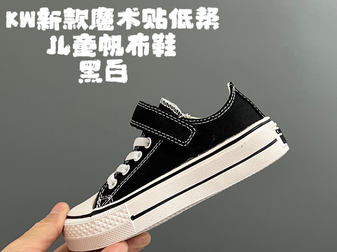 图片[3]-开学推荐 KW新款拼色高帮儿童帆布鞋 尺码：26-37码 经典匡威系列🆕 高帮拼色系，色彩搭配超百搭👍🏻 耐磨防滑大底，脚感超舒适☁️-选品中心