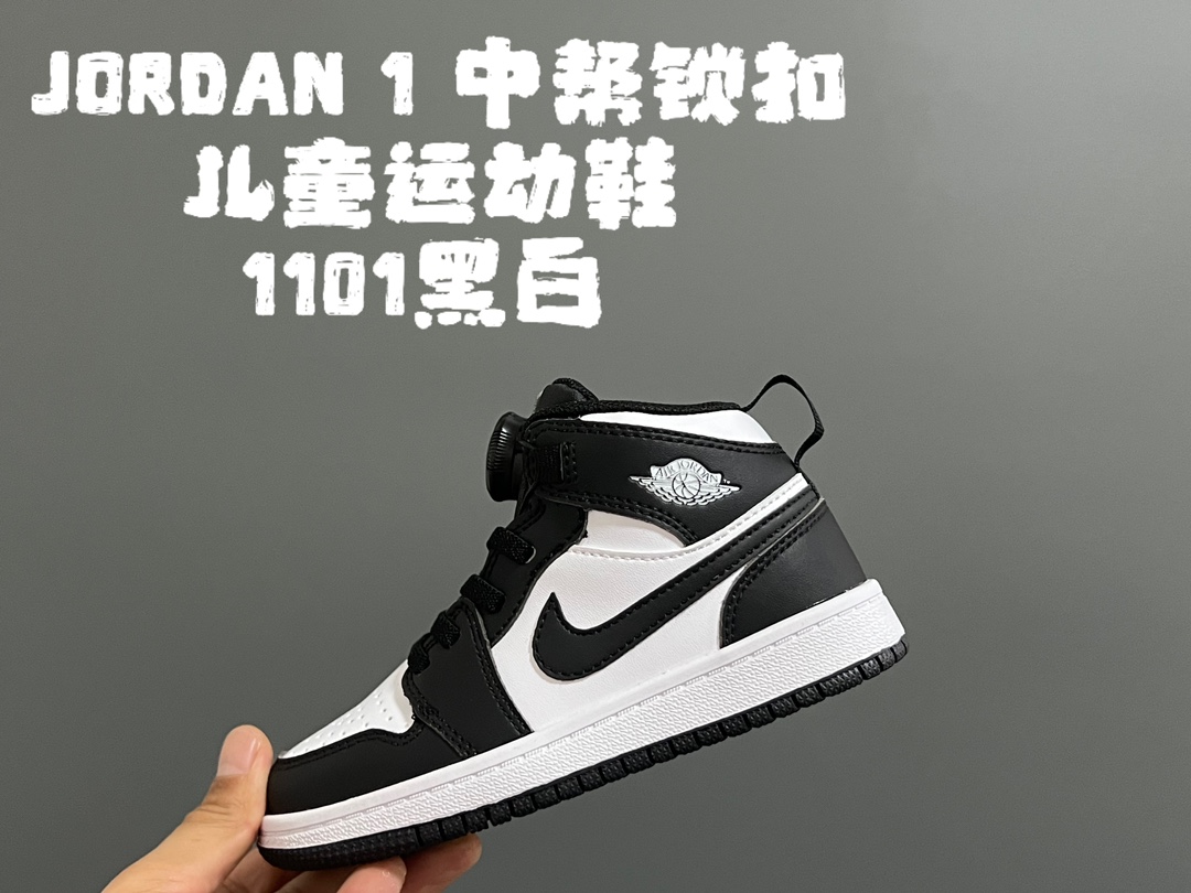 图片[2]-乔一中帮锁扣儿童运动鞋 尺码：22-37.5码 超棒的锁扣系列🔥 经典乔一中帮款式🆕 优质皮料质感超赞👍🏻 耐磨防滑大底，脚感超舒服☁️-选品中心