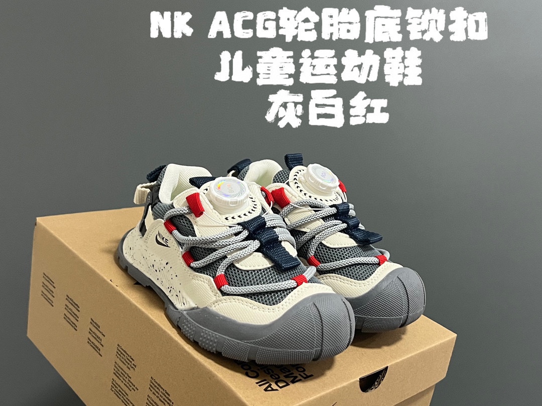 图片[7]-NK ACG轮胎底锁扣儿童运动鞋 尺码：27-37码 经典乔ACG轮胎底系列🆕 精致锁扣，质感超赞👍🏻 橡胶包头耐磨防滑大底✌🏻 优质皮料鞋面拼接☁️-选品中心