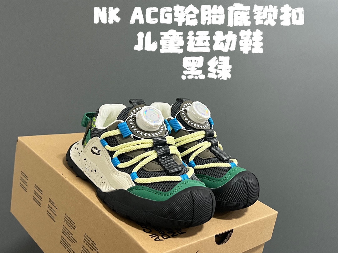 图片[6]-NK ACG轮胎底锁扣儿童运动鞋 尺码：27-37码 经典乔ACG轮胎底系列🆕 精致锁扣，质感超赞👍🏻 橡胶包头耐磨防滑大底✌🏻 优质皮料鞋面拼接☁️-选品中心