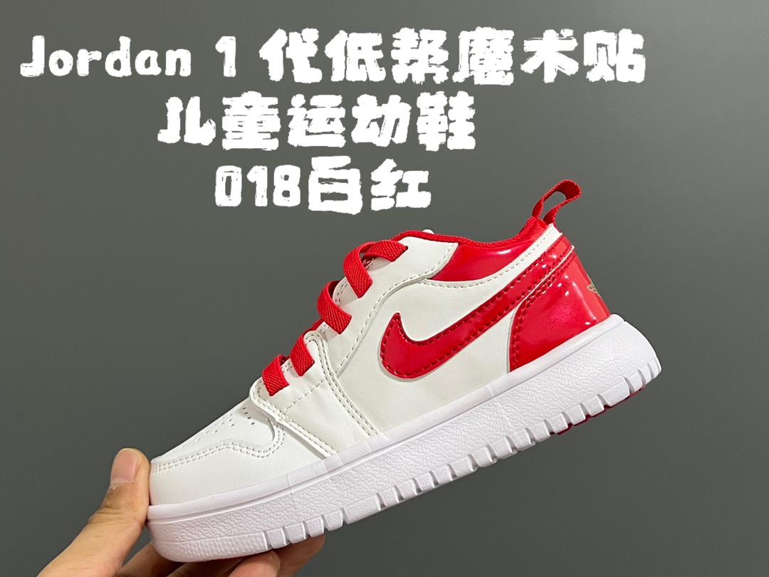 图片[5]-乔D1代低帮魔术贴儿童运动鞋 尺码：24-37码 经典乔一低帮系列🆕 魔术贴➕松紧带设计，穿脱超方便✌🏻 优质皮料拼接，质感满满💯 耐磨防滑大底，满足日常需求✔️-选品中心