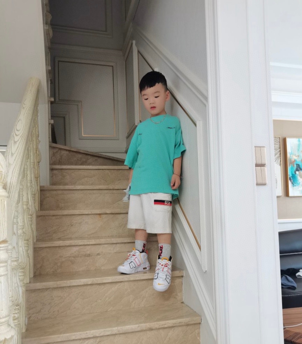 图片[9]-尺码表更新👇🏻海外版NK皮蓬新款气垫大小童运动鞋 尺码：24-37.5码 24-27码：松紧带 28-37.5码：鞋带扣 内长为适合脚长，脚多长选多长 例：脚长17左右选择28码比较合适 多花一分钟量好脚长，🉑️节约来回换码的时间和运费哦😘-选品中心