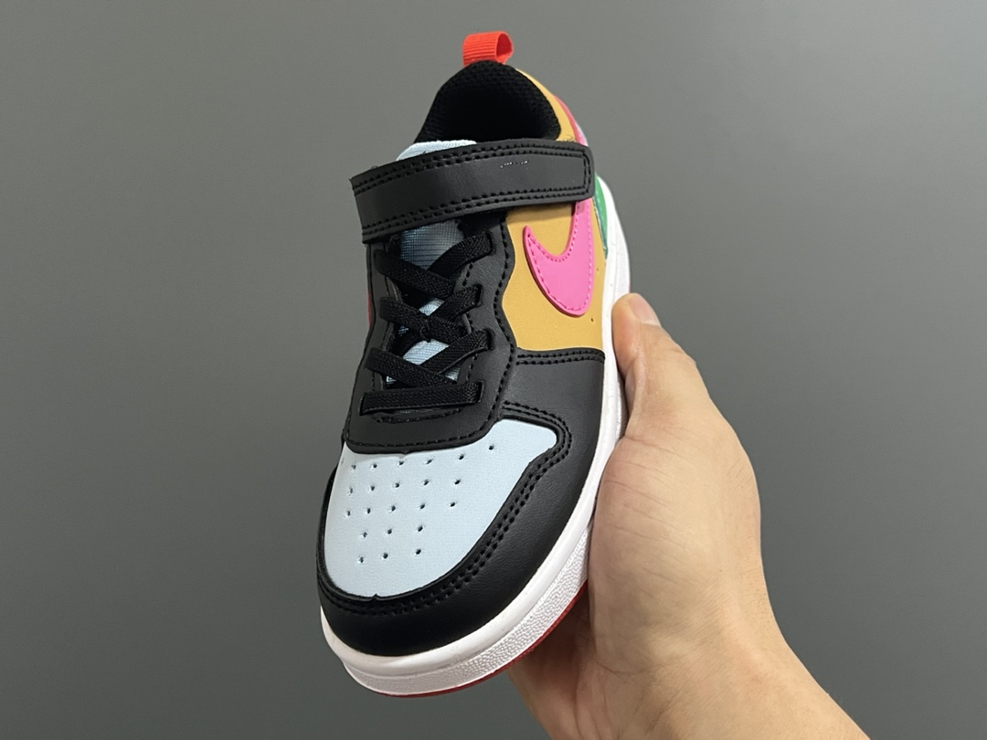 图片[3]-‼️‼️‼️ NK 空一号工装低帮魔术贴儿童板鞋小白鞋 尺码：24-37码 经典百搭板鞋小白鞋，学生时代必备❤️ 低帮魔术贴设计，穿脱方便✔️ 橡胶大底，耐磨防滑👍🏻 优质皮料拼接，质感满分💯-选品中心