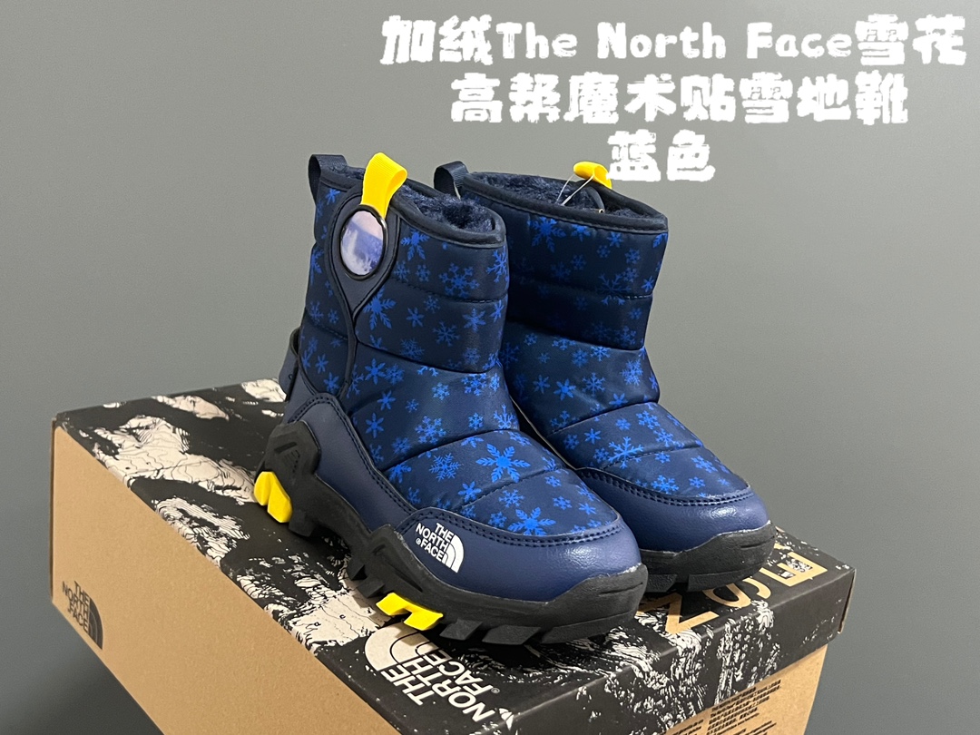 图片[5]-加绒北家雪花❄️高帮魔术贴雪地靴 尺码：28-37码 精致雪花❄️印花，超可爱😍 超强的橡胶抓地力大底，可调节防滑冰爪卡扣✔️ 魔术贴设计，方便调节✌🏻 内里加绒保暖又舒适☁️-选品中心