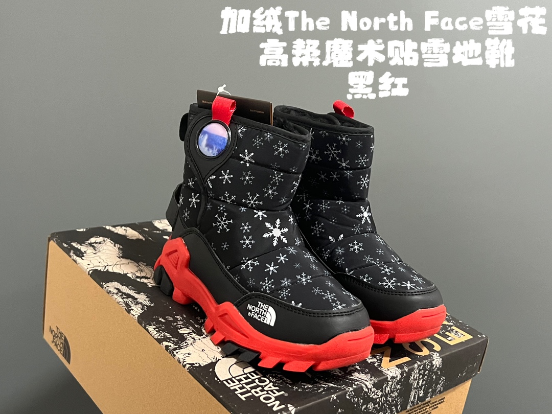 图片[4]-加绒北家雪花❄️高帮魔术贴雪地靴 尺码：28-37码 精致雪花❄️印花，超可爱😍 超强的橡胶抓地力大底，可调节防滑冰爪卡扣✔️ 魔术贴设计，方便调节✌🏻 内里加绒保暖又舒适☁️-选品中心