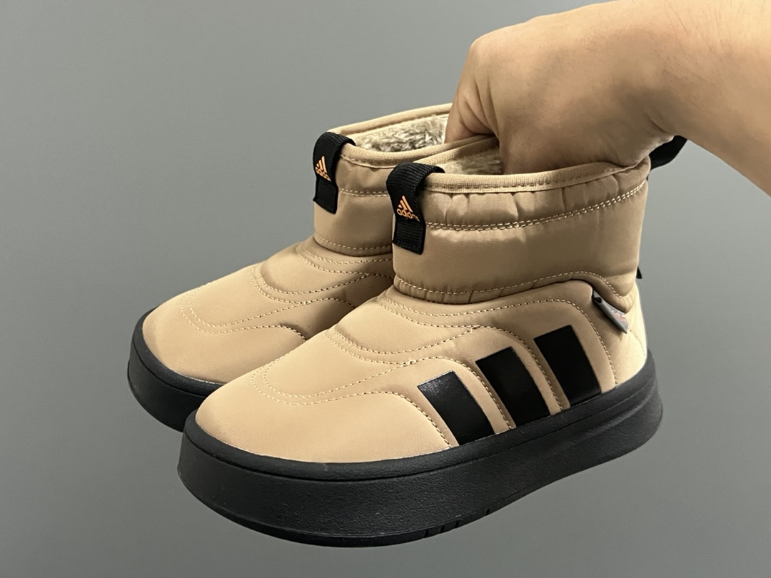 图片[2]-A家秋冬新款adipuff中帮儿童面包棉鞋 尺码：28-37码 经典Adidas系列🆕 内里加绒，保暖又舒适❄️ 舒适面料，柔软又不失时尚🆒 耐磨防滑大底，脚感不言而喻✔️-选品中心