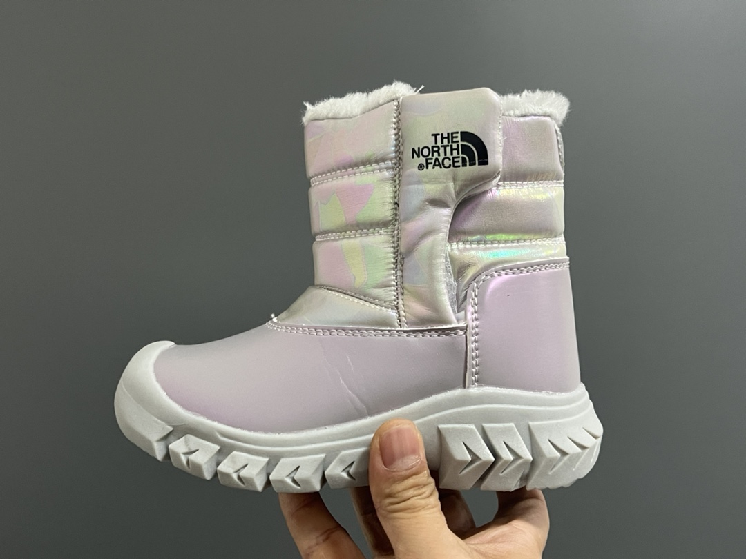 图片[4]-北家新款炫彩高帮魔术贴儿童雪地靴 尺码：28-37码 经典炫彩配色，超好看😍 内里加绒，保暖又舒适❄️ 高帮款式设计，防风又保暖☁️ 橡胶耐磨防滑大底，脚感不言而喻✌🏻-选品中心