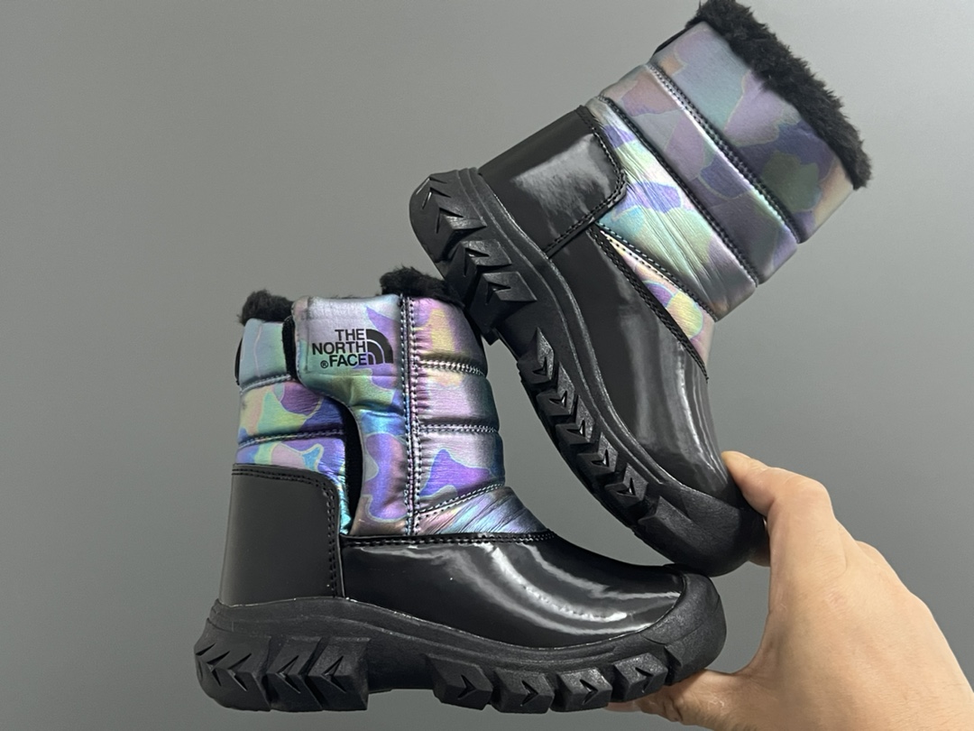 图片[9]-北家新款炫彩高帮魔术贴儿童雪地靴 尺码：28-37码 经典炫彩配色，超好看😍 内里加绒，保暖又舒适❄️ 高帮款式设计，防风又保暖☁️ 橡胶耐磨防滑大底，脚感不言而喻✌🏻-选品中心