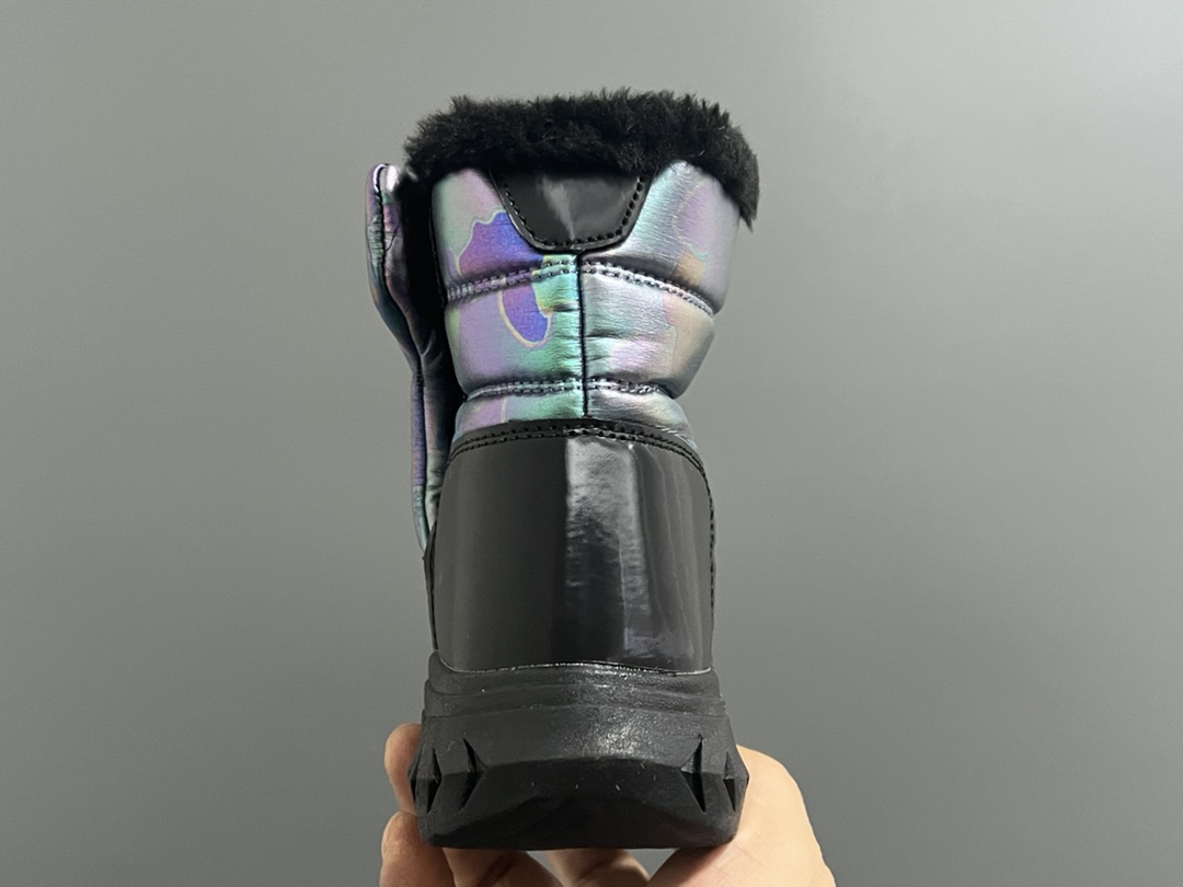 图片[8]-北家新款炫彩高帮魔术贴儿童雪地靴 尺码：28-37码 经典炫彩配色，超好看😍 内里加绒，保暖又舒适❄️ 高帮款式设计，防风又保暖☁️ 橡胶耐磨防滑大底，脚感不言而喻✌🏻-选品中心