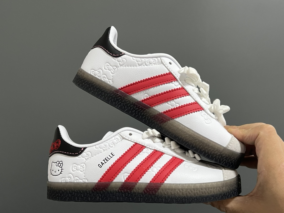 图片[9]-A家新款gazelle儿童魔术贴/鞋带款休闲鞋 尺码：24-37码 全网火爆的gazelle系列 超嗲的配色，上脚超好看😍 大小童魔术贴区分🆚匠心打造❤️ 橡胶耐磨防滑大底，脚感超赞👍🏻-选品中心