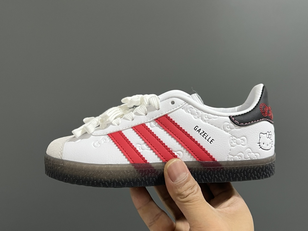 图片[4]-A家新款gazelle儿童魔术贴/鞋带款休闲鞋 尺码：24-37码 全网火爆的gazelle系列 超嗲的配色，上脚超好看😍 大小童魔术贴区分🆚匠心打造❤️ 橡胶耐磨防滑大底，脚感超赞👍🏻-选品中心