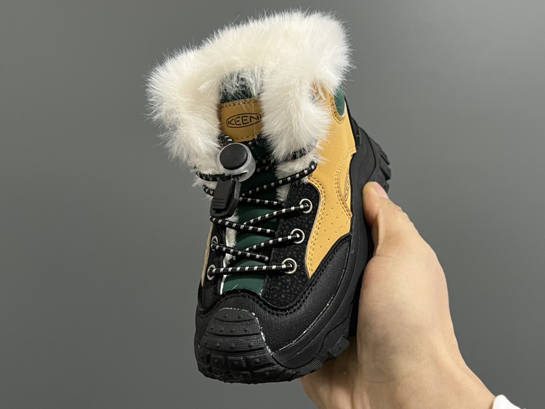 图片[3]-加绒KEEN高帮松紧扣儿童雪地靴 尺码：26-37 内里加绒加厚，保暖又舒适❄️ 潮牌KEEN设计，户外超合适✔️ 松紧扣设计，穿脱方便✌🏻 轮胎橡胶耐磨防滑大底，脚感不言而喻☁️-选品中心