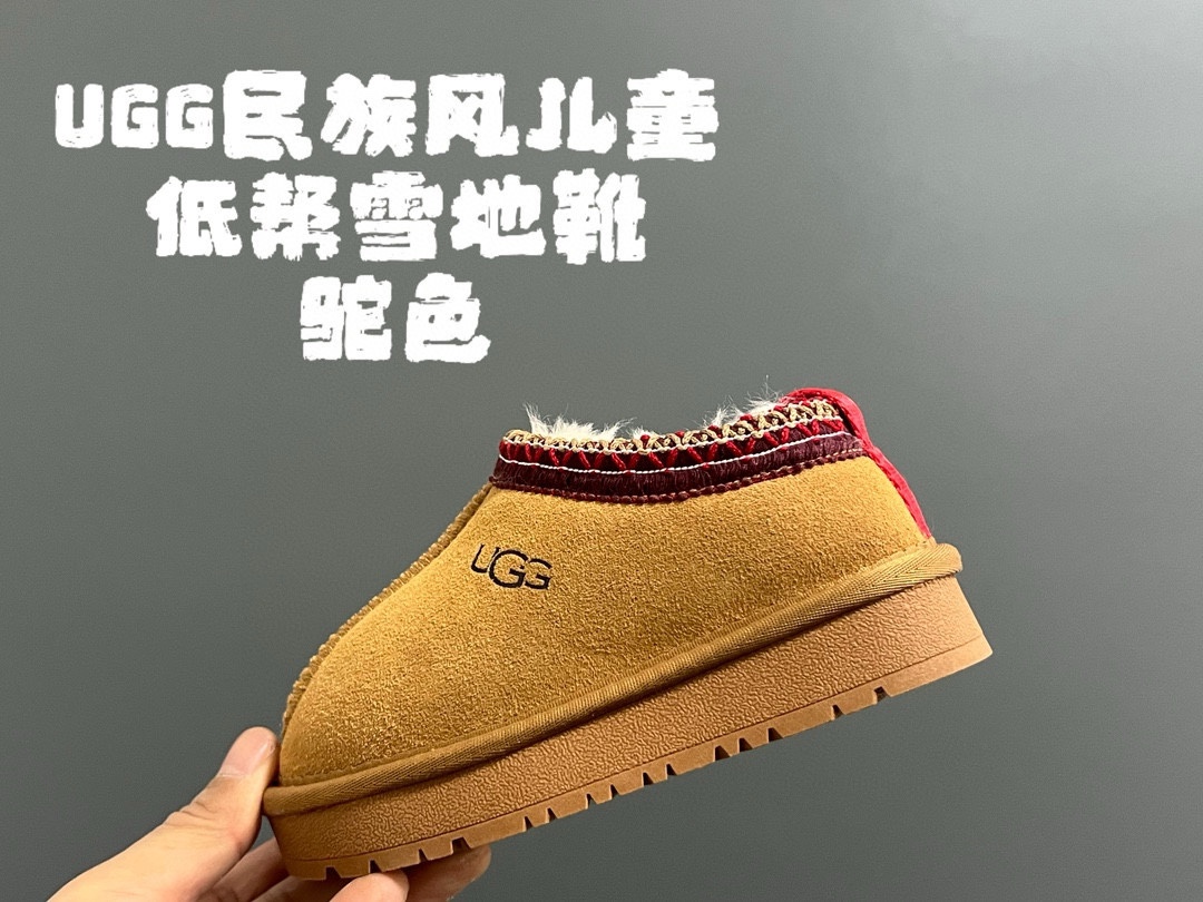 图片[3]-UGG民族风儿童低帮雪地靴 尺码：25-37码 经典UGG系列❄️ 民族风细节，质感满满💯 内里加绒加厚，保暖又舒适☁️ 橡胶耐克防滑大底，脚感超赞👍🏻-选品中心