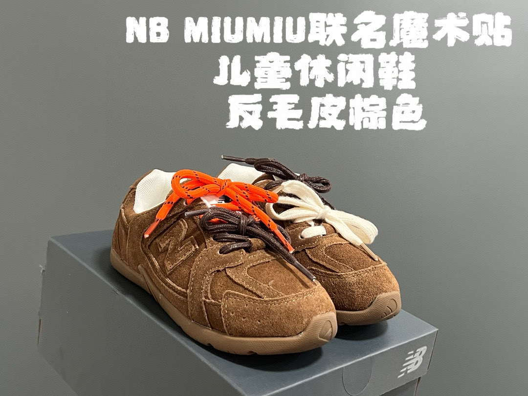 图片[4]-NB530 MIUMIU联名魔术贴儿童休闲鞋 尺码：24-37码 超赞的联名系列🆕 魔术贴设计，穿脱超方便✌🏻 耐磨防滑大底，脚感超赞👍🏻 时髦感十足✨-选品中心
