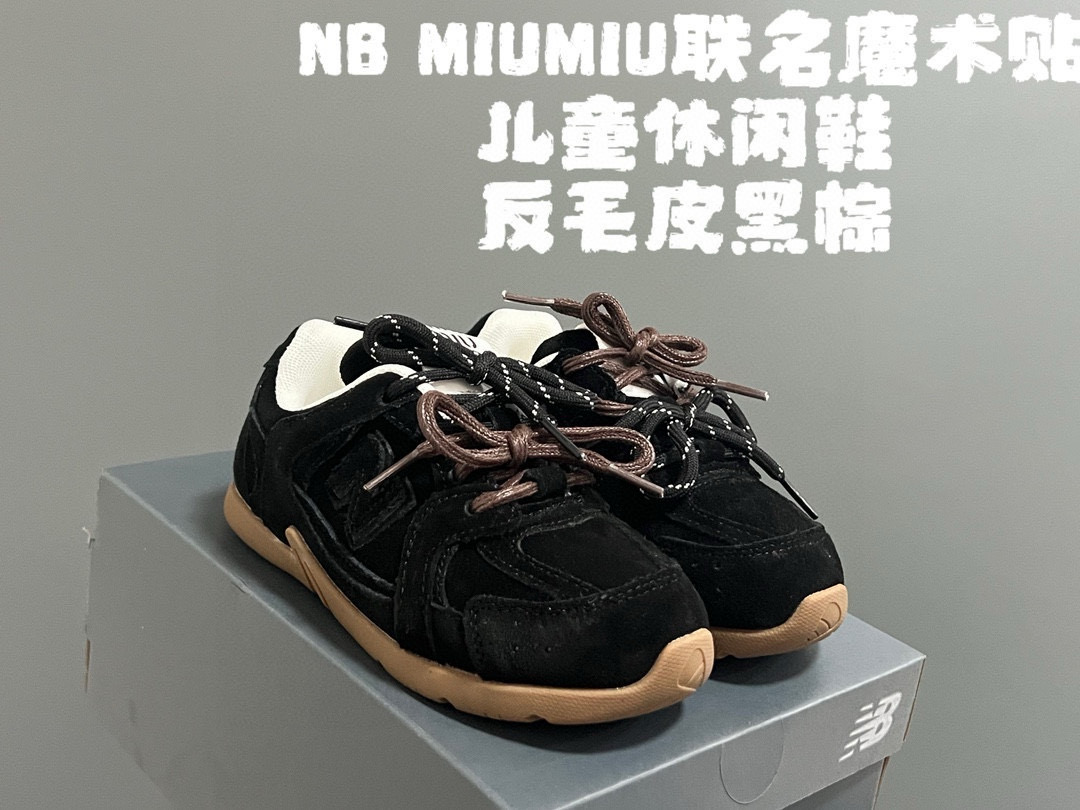 图片[5]-NB530 MIUMIU联名魔术贴儿童休闲鞋 尺码：24-37码 超赞的联名系列🆕 魔术贴设计，穿脱超方便✌🏻 耐磨防滑大底，脚感超赞👍🏻 时髦感十足✨-选品中心