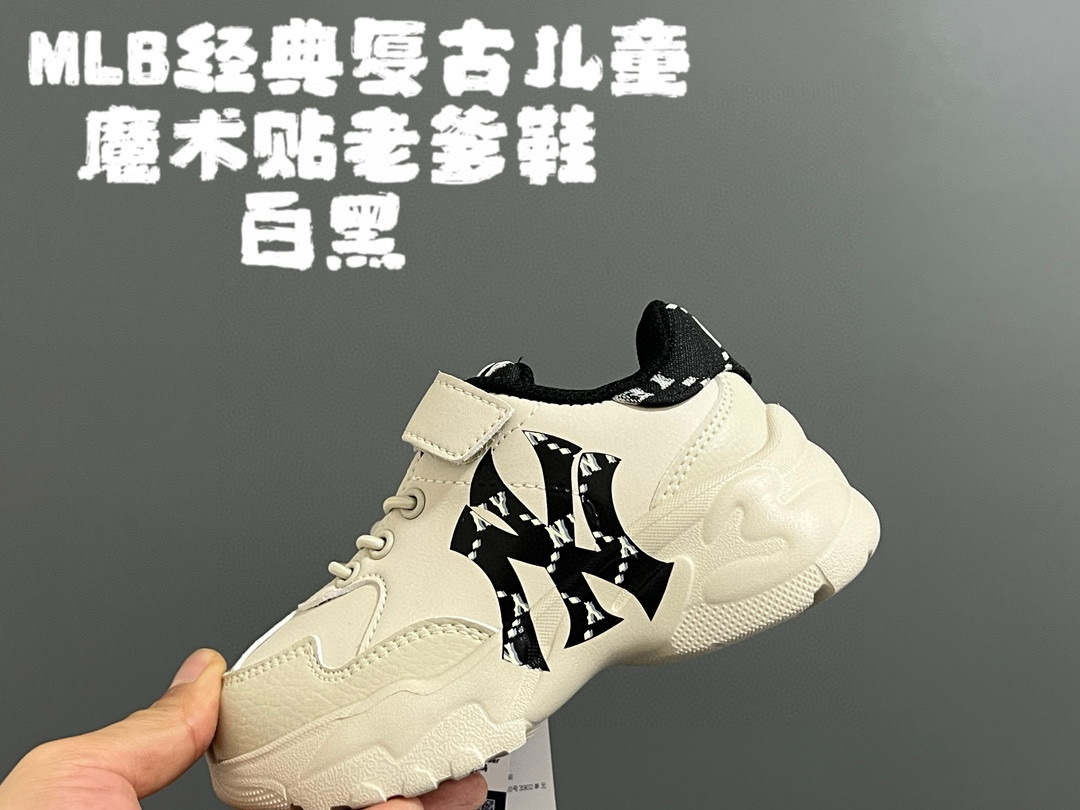 图片[6]-开学推 ML家经典复古儿童魔术贴老爹鞋 尺码：27-36码 潮牌MLB洋基队系列🆕 优质皮料拼接，质感超赞👍🏻 魔术贴➕松紧带设计，穿脱超级便捷✌🏻 原装耐磨防滑大底，脚感超赞✔️-选品中心