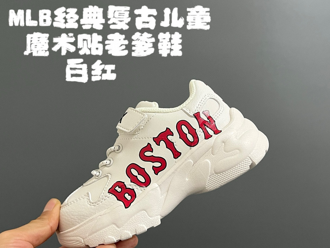 图片[4]-开学推 ML家经典复古儿童魔术贴老爹鞋 尺码：27-36码 潮牌MLB洋基队系列🆕 优质皮料拼接，质感超赞👍🏻 魔术贴➕松紧带设计，穿脱超级便捷✌🏻 原装耐磨防滑大底，脚感超赞✔️-选品中心