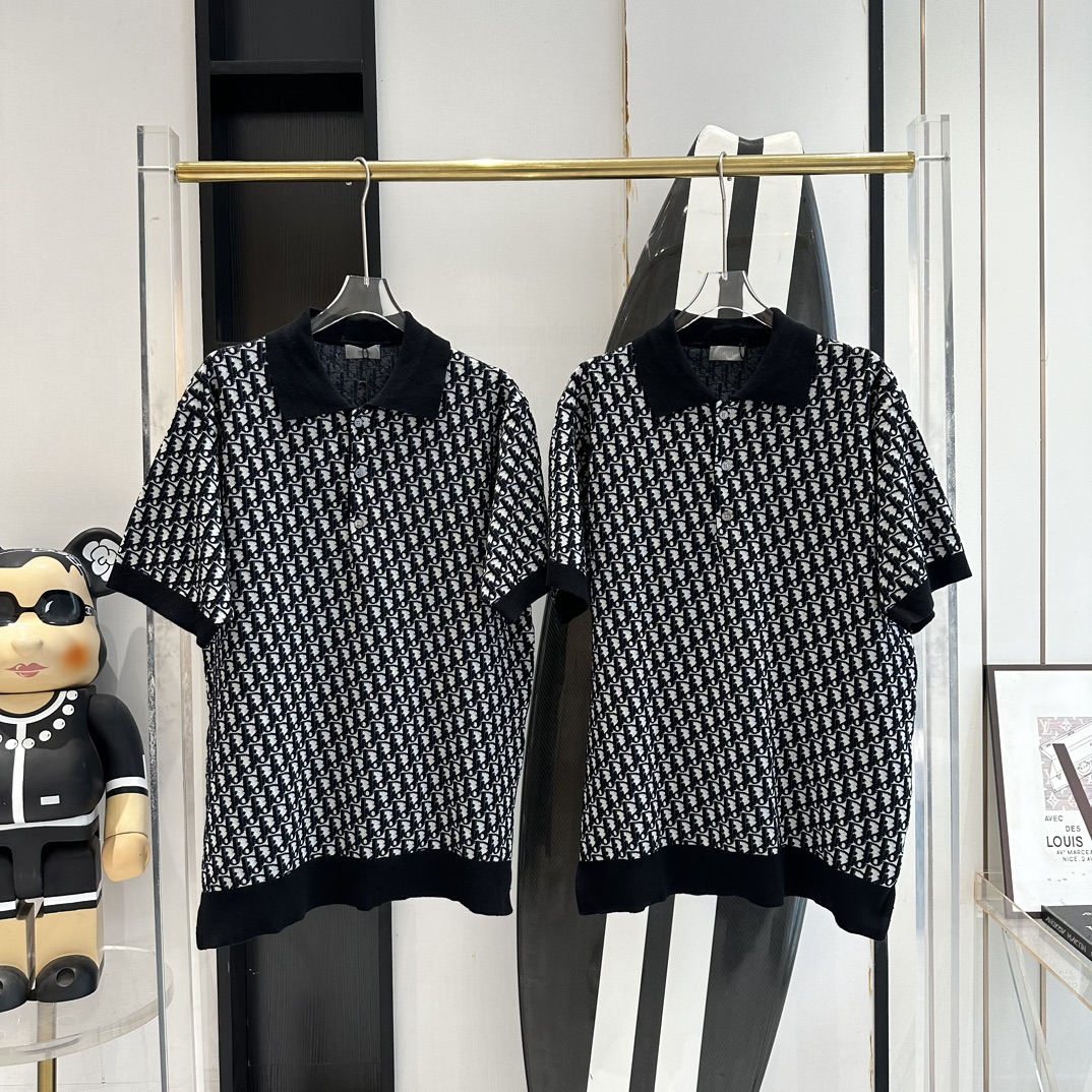 Dior Spring Knit Polo Shirt - Unisex, Original Design, Sizes S to XL 2 i1710688625 8936 0