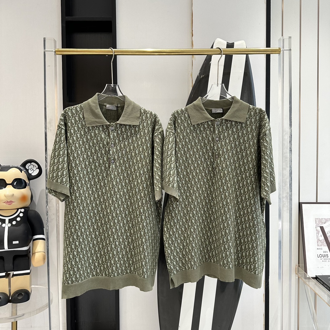 Dior Spring Polo Shirt - Unisex Knit Top, S-XL Sizes Available 2 i1710688795 7212 0