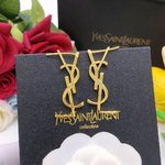 Yves Saint Laurent Jewelry Earring Yellow Brass