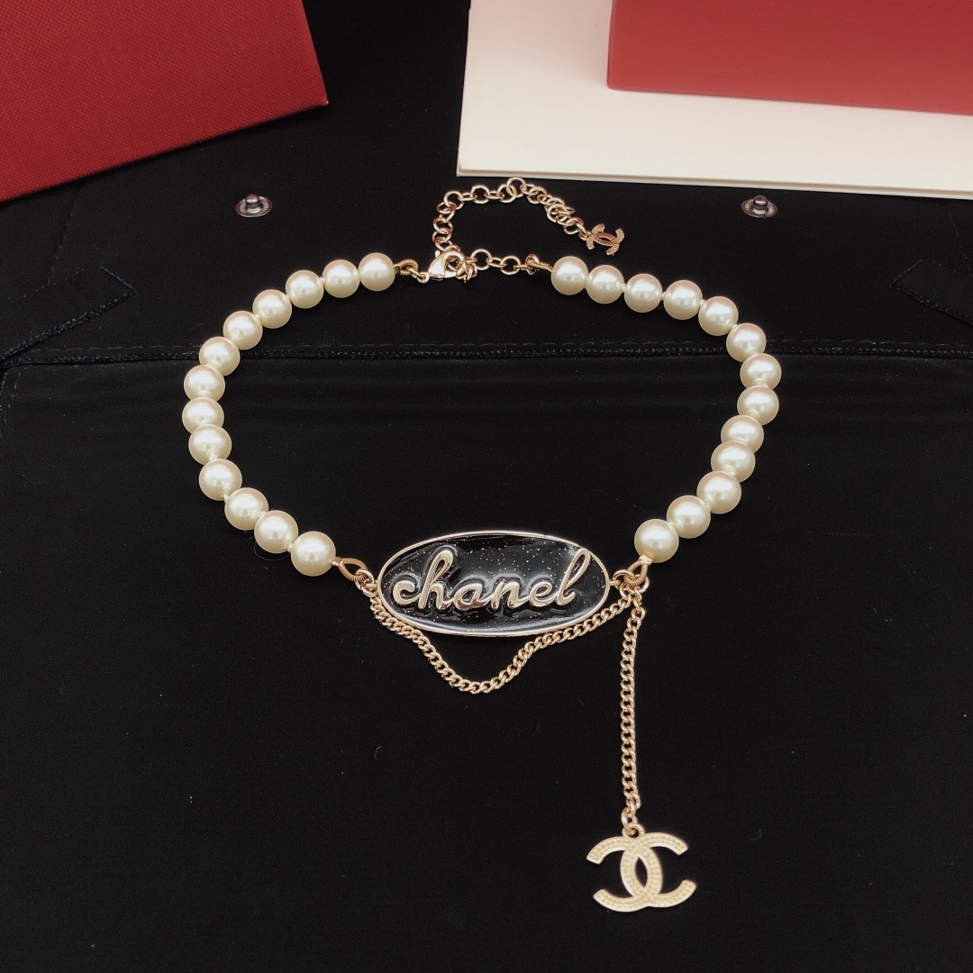 NO:104906,Number XXL0292 [ch*nel latest oil-drop black pearl necklace tassel] consistent ZP brass material, jewelry quality, necklace19860909编号XXL0292【ch*nel最新款滴油黑色珍珠项链流苏】一致ZP黄铜材质,饰品精品,necklace,Jewelry