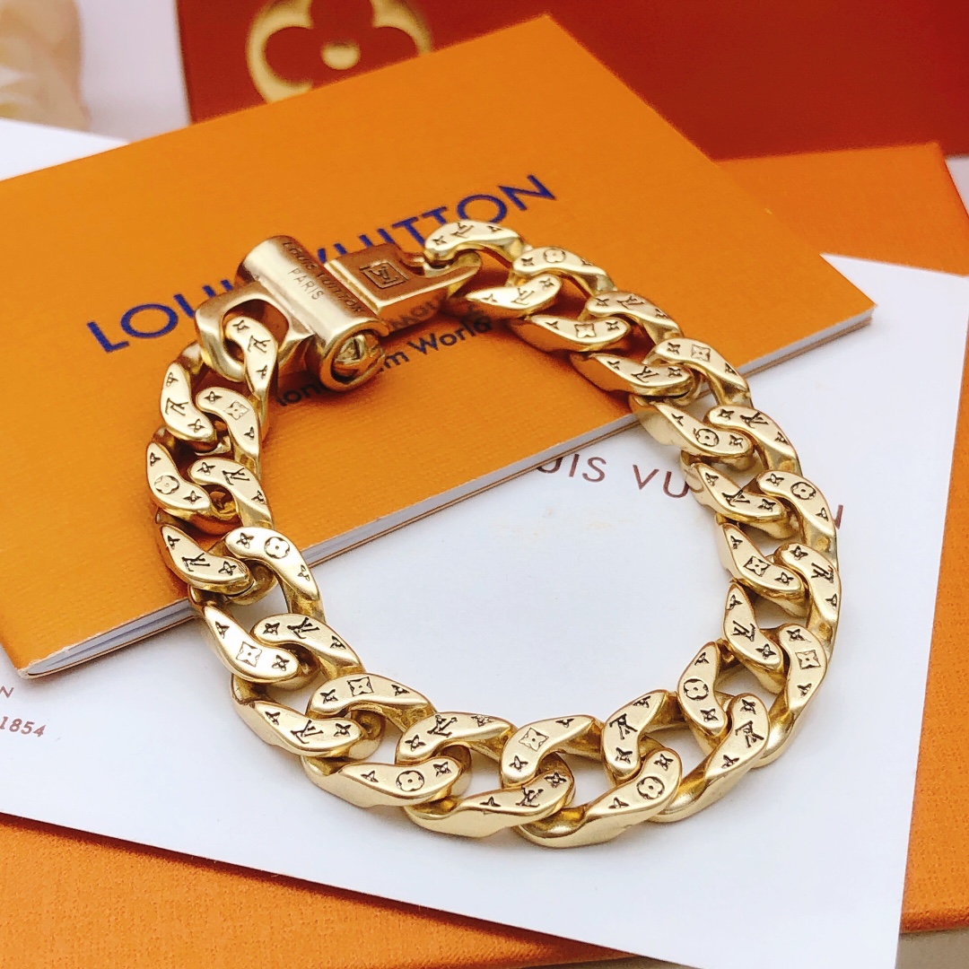 Louis Vuitton Jewelry Bracelet Yellow Brass
