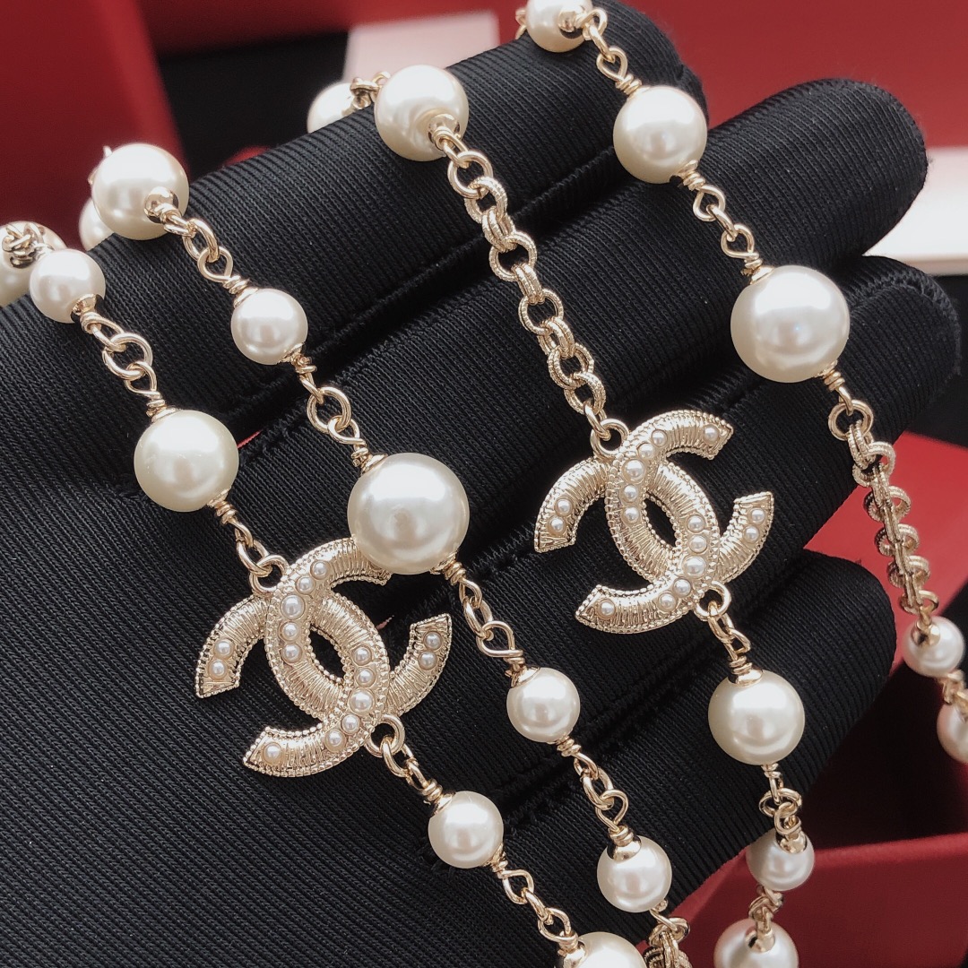 Chanel латунь жемчуг XXL0812