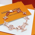 Louis Vuitton Jewelry Bracelet Top 1:1 Replica
 Gold Rose Yellow Brass