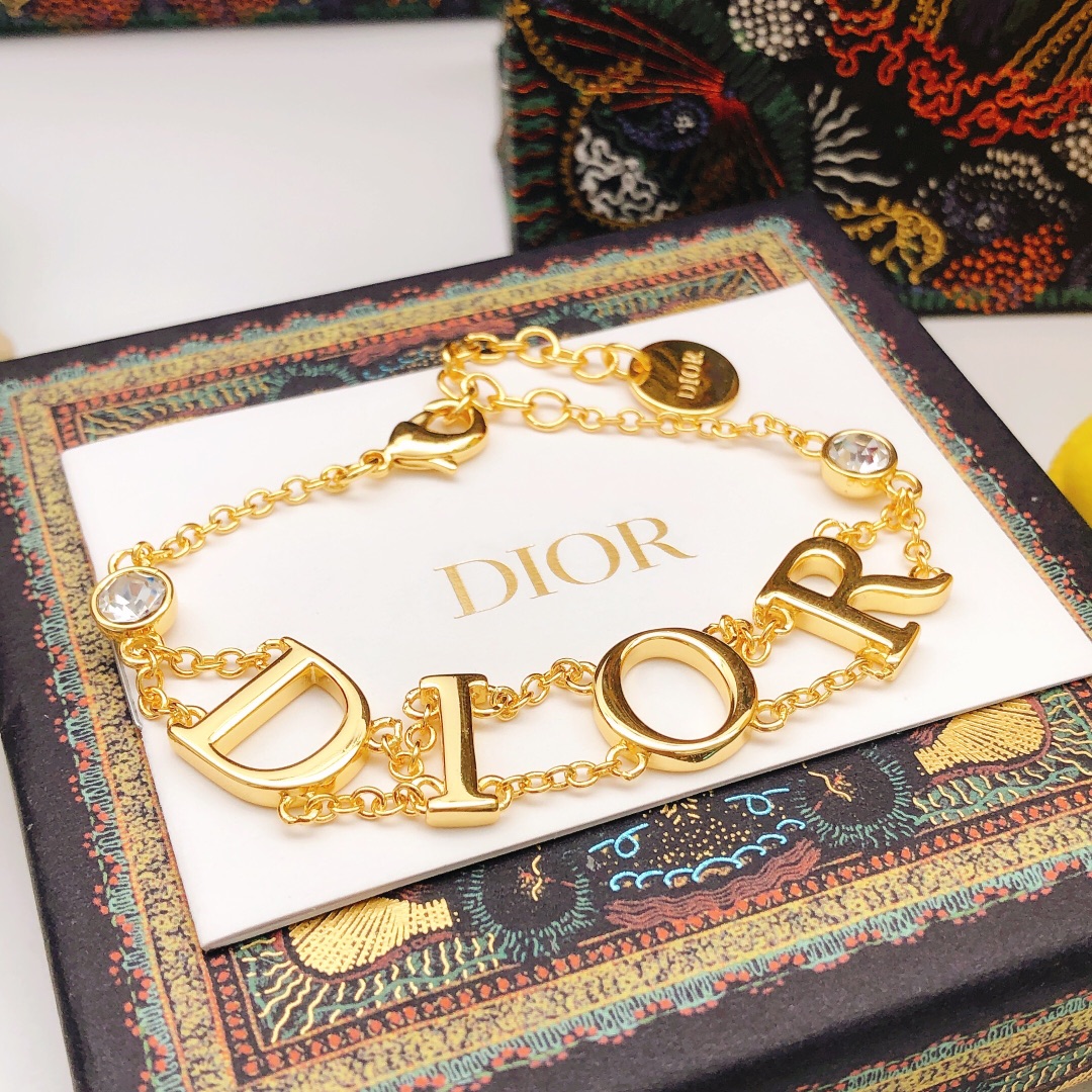 Dior Jewelry Bracelet Yellow Brass