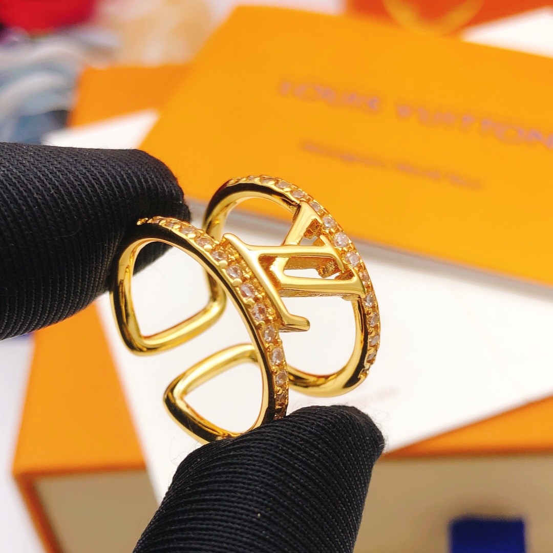 Louis Vuitton Sieraden Ringen Geel Messing