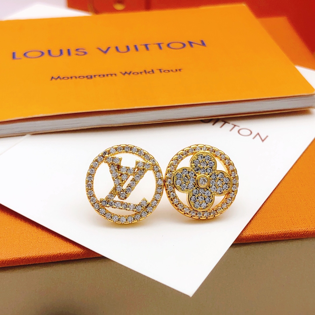 NO:107315,Number LED0192 [Lv* latest round earrings] consistent ZP brass material, jewelry quality, louis vuitton19860909编号LED0192【Lv*最新款圆形耳钉】一致ZP黄铜材质,饰品精品,louis vuitton,Jewelry