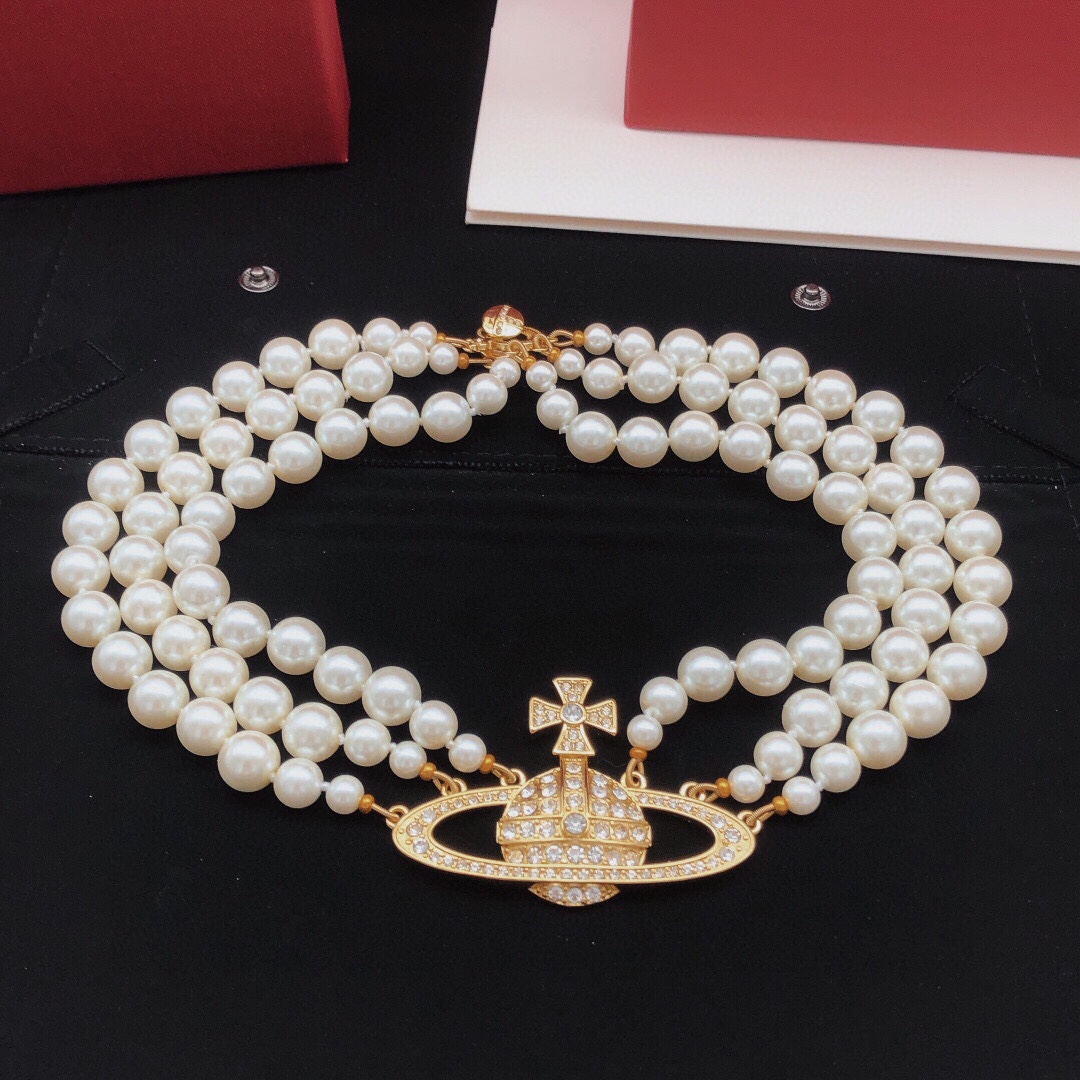 Vivienne Westwood Jewelry Necklaces & Pendants Yellow Brass