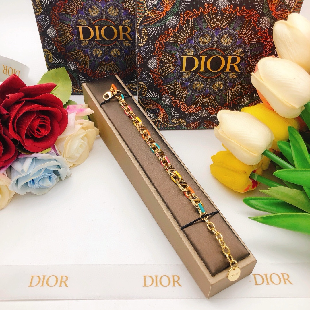 编号DSL0199
 【dio*最新款🆕🆕滴油彩色猪鼻子手链】一致专柜🆕黄铜材质