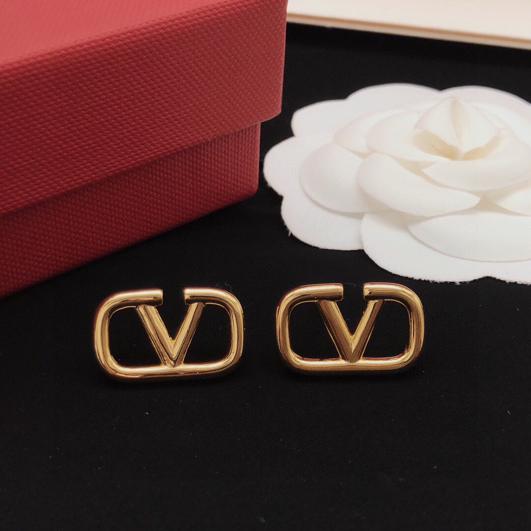 NO:105321,Number VED0023 Valentino earrings V-shaped glossy, jewelry fine products, valentino19860909编号VED0023 华伦天奴耳钉v字光面,饰品精品,valentino,Jewelry