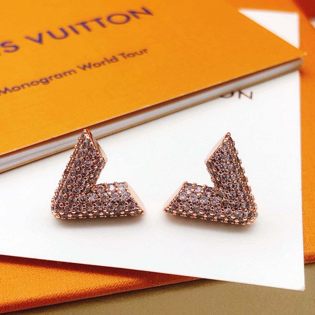 Number LED0137Latest Lv * model 🆕🆕 Rose gold V-shaped diamond inlay with c - Comprehensive 5