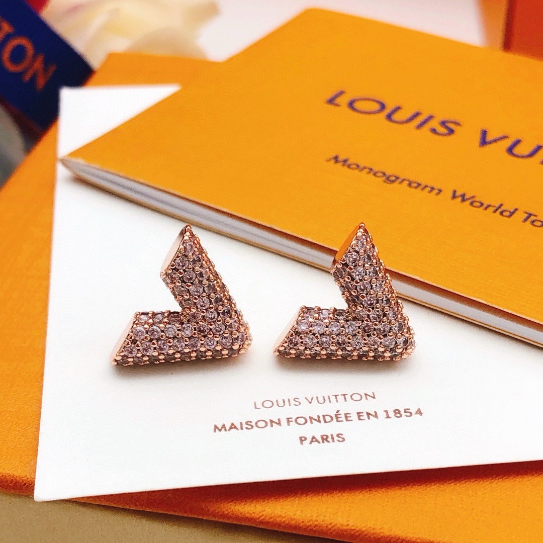 Number LED0137Latest Lv * model 🆕🆕 Rose gold V-shaped diamond inlay with c - Comprehensive