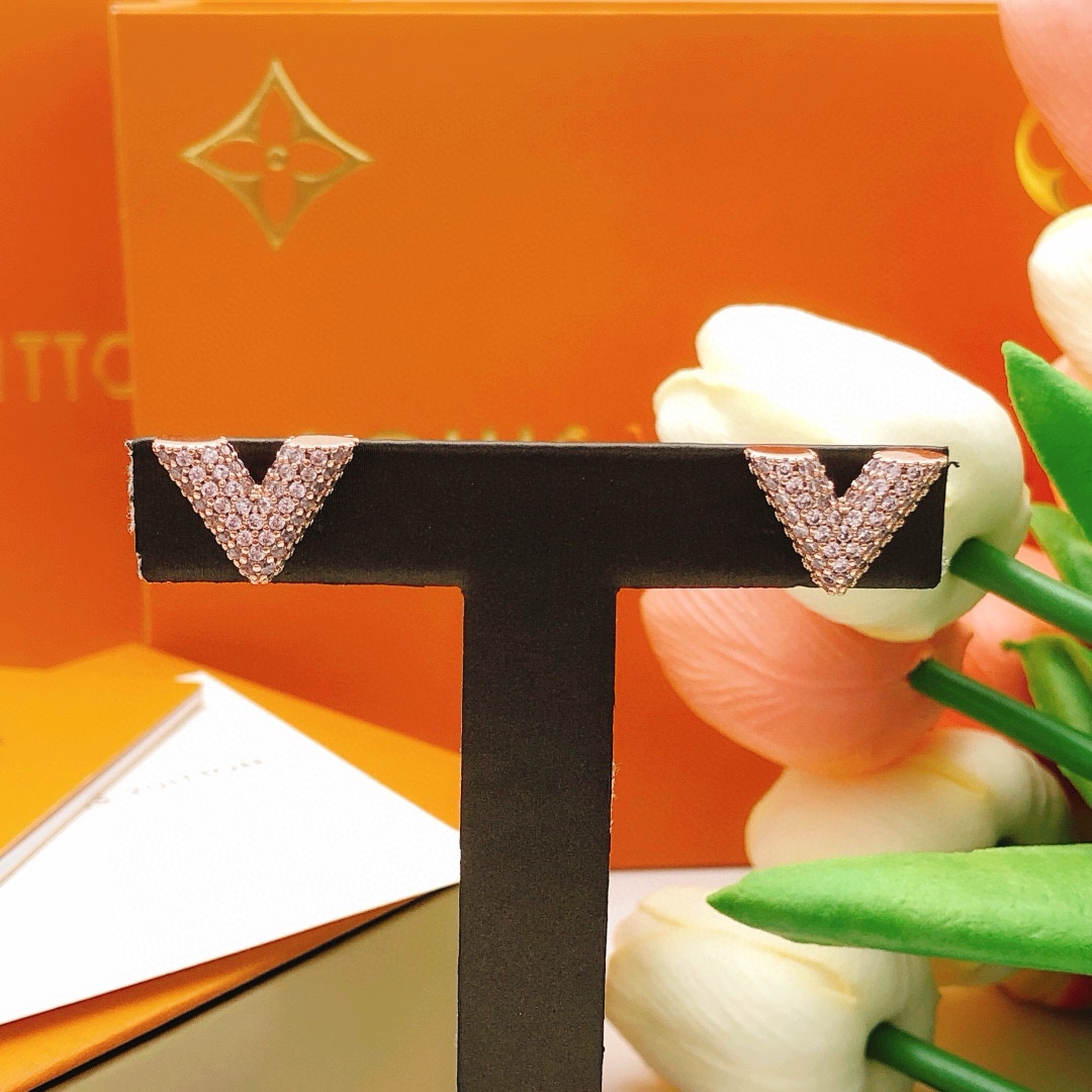 Number LED0137Latest Lv * model 🆕🆕 Rose gold V-shaped diamond inlay with c - Comprehensive 6