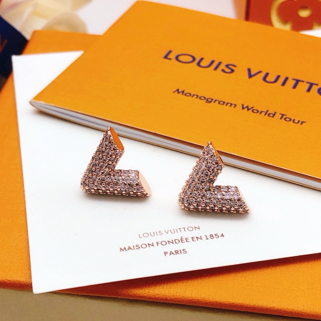Number LED0137Latest Lv * model 🆕🆕 Rose gold V-shaped diamond inlay with c - Comprehensive 4