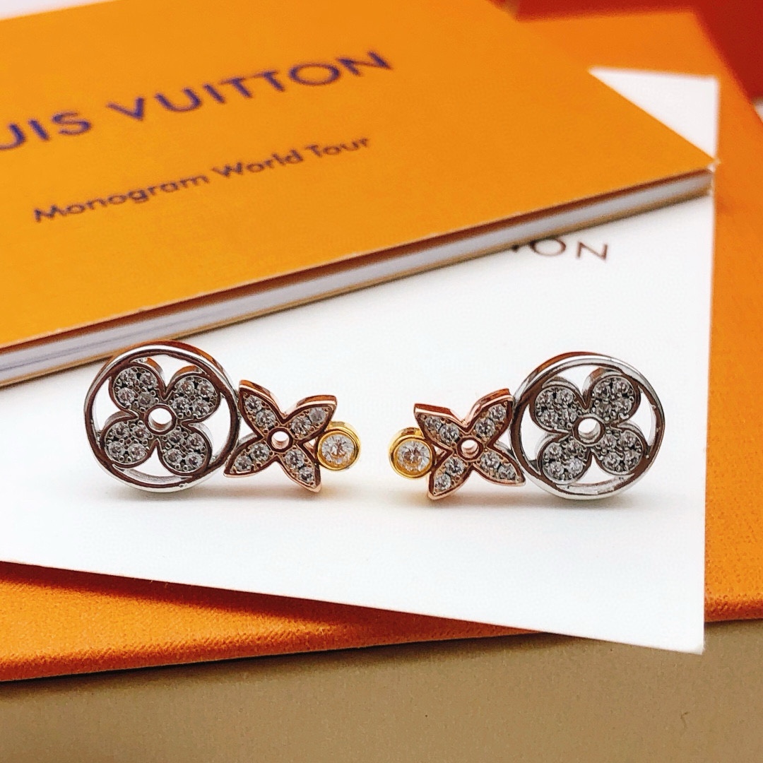 Louis Vuitton Jewelry Earring Yellow Brass