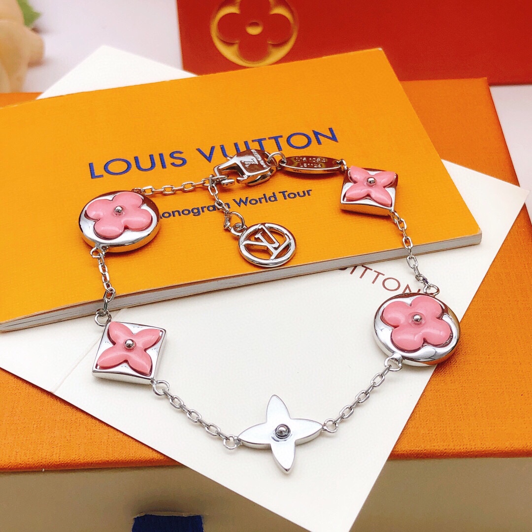 Louis Vuitton Sieraden Armbanden Roze Geel Messing