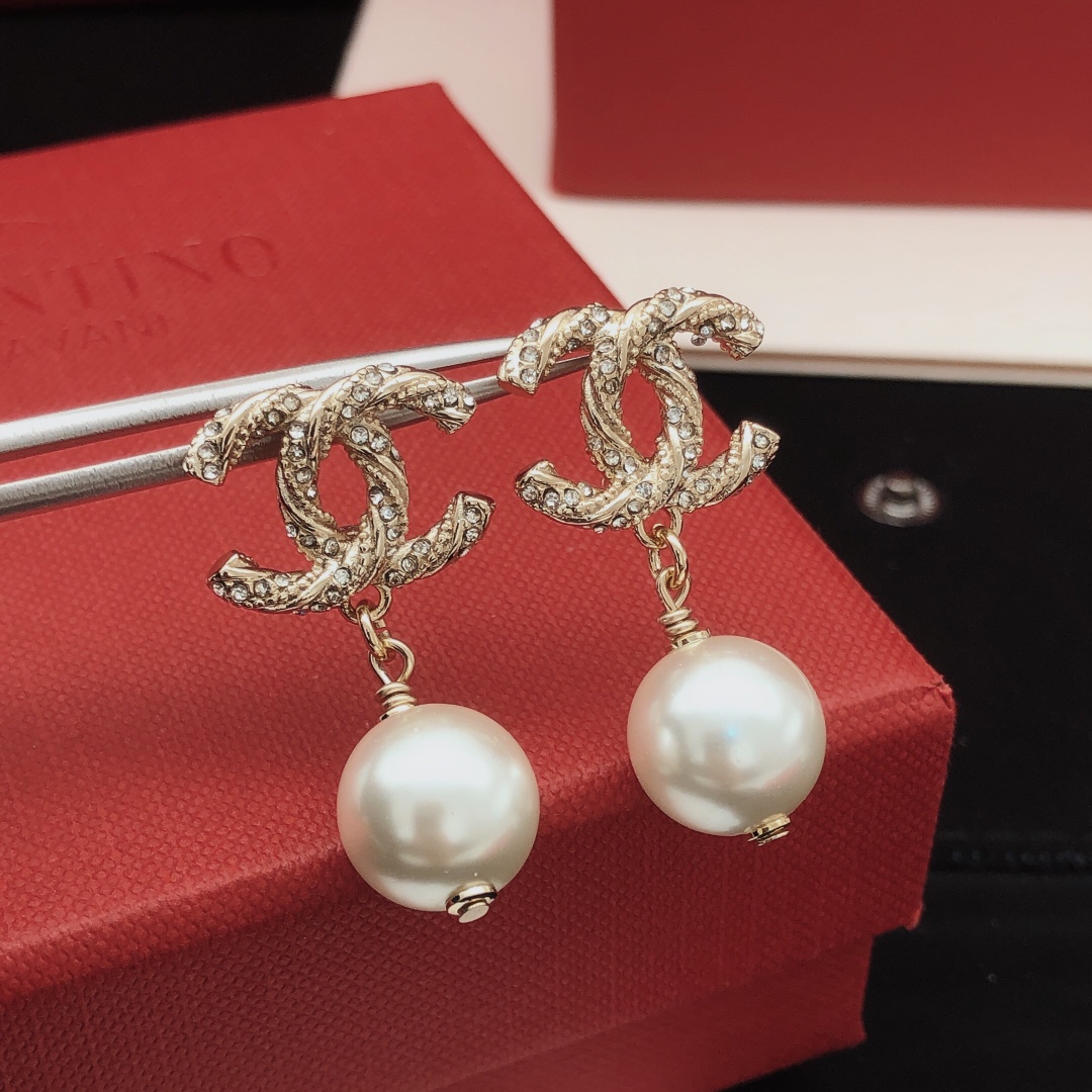 Серьги жемчуг Double C XED0093