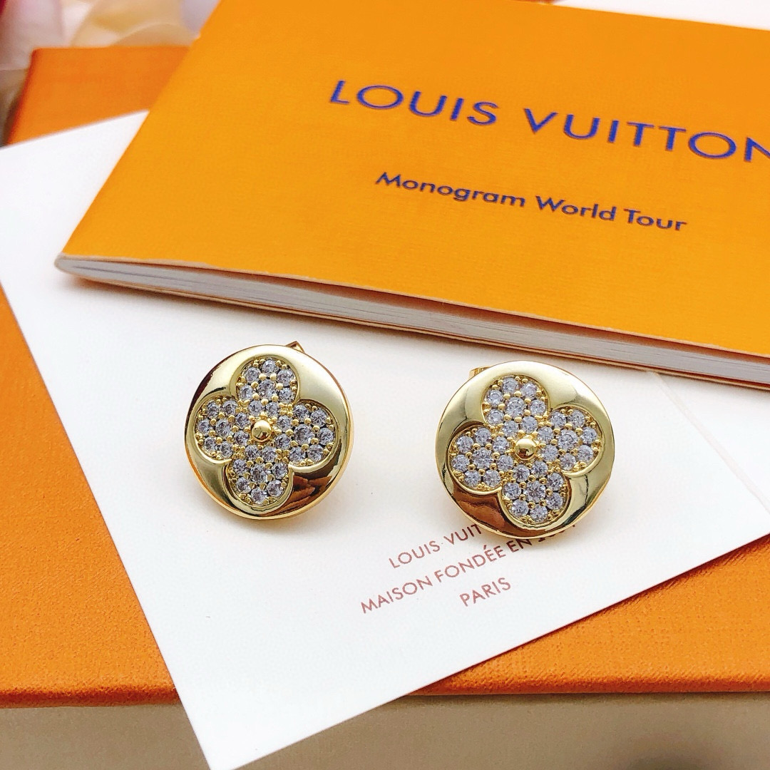 NO:105307,Number LED0230 [Lv* latest round earrings] consistent ZP brass material, jewelry quality, louis vuitton19860909编号LED0230【Lv*最新款圆形耳钉】一致ZP黄铜材质,饰品精品,louis vuitton,Jewelry