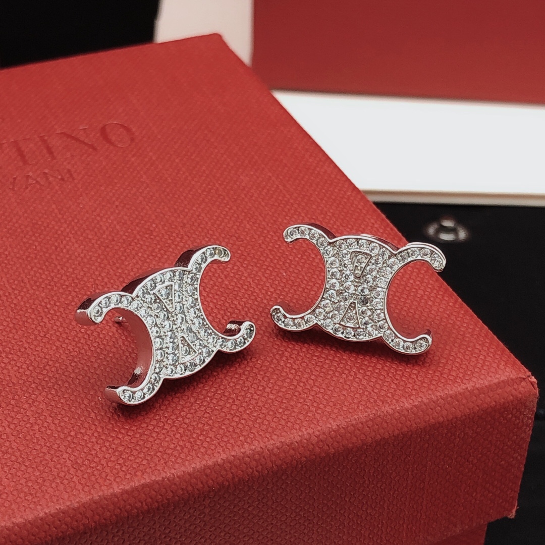 N.º SLED0060 【Celine*último modelo 🆕🆕 pendientes】mismo material de latón ZP