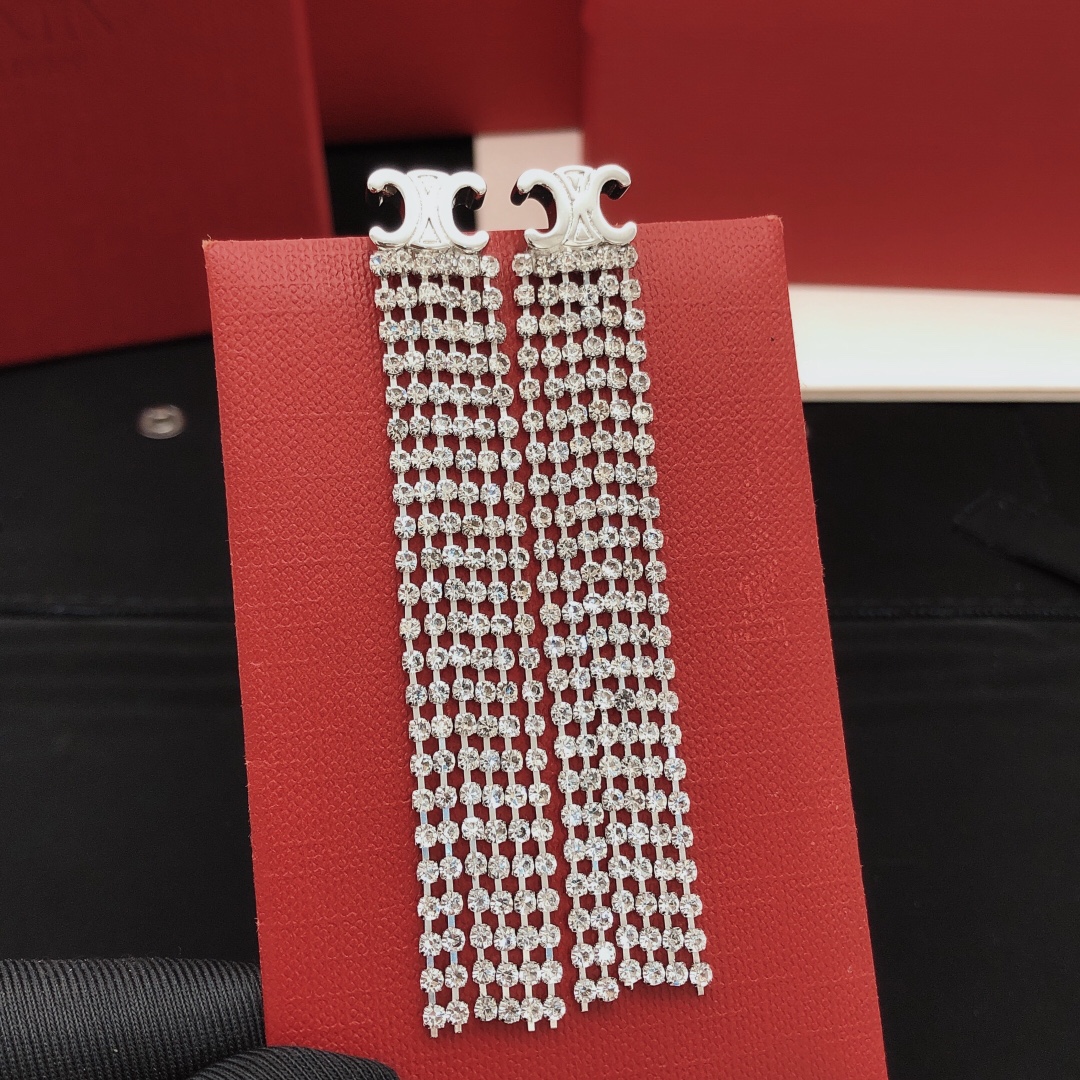 NO:104885,Number SLED0034 [Celin* Latest Tassel Earrings] Consistent ZP Brass Material, Elegant Jewelry, Celine19860909编号SLED0034【赛琳*最新款流苏耳钉】一致ZP黄铜材质,饰品精品,celine,Jewelry