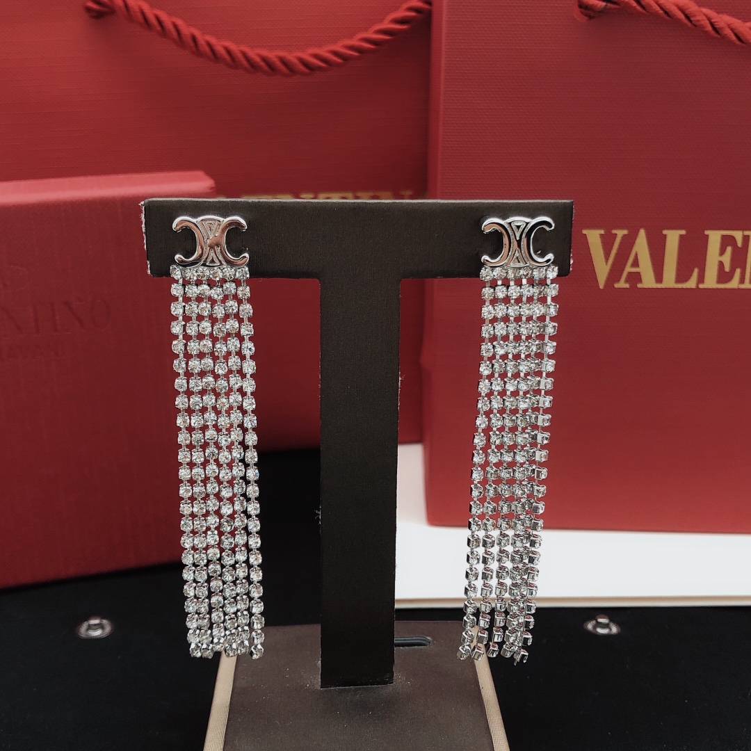 Celine Haute Couture Haute Joaillerie Fine Jewelry Earrings Necklace 7
