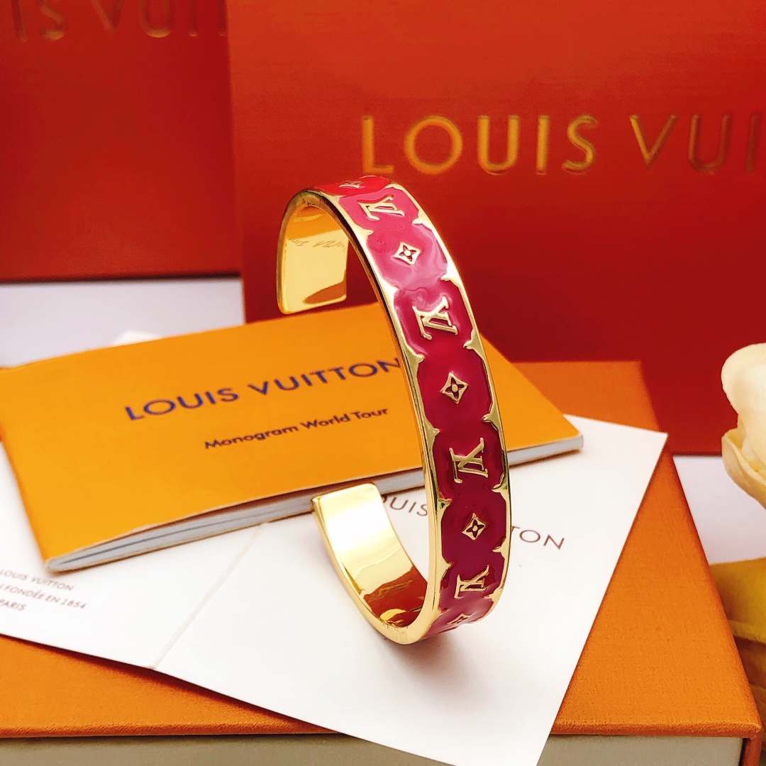 NO:105305,Number LSZ0001 [Lv* latest red oil-drop bracelet] consistent ZP brass material, jewelry quality, louis vuitton, bracelet19860909编号LSZ0001【Lv*最新款红色滴油手镯】一致ZP黄铜材质,饰品精品,louis vuitton,bracelet,Jewelry