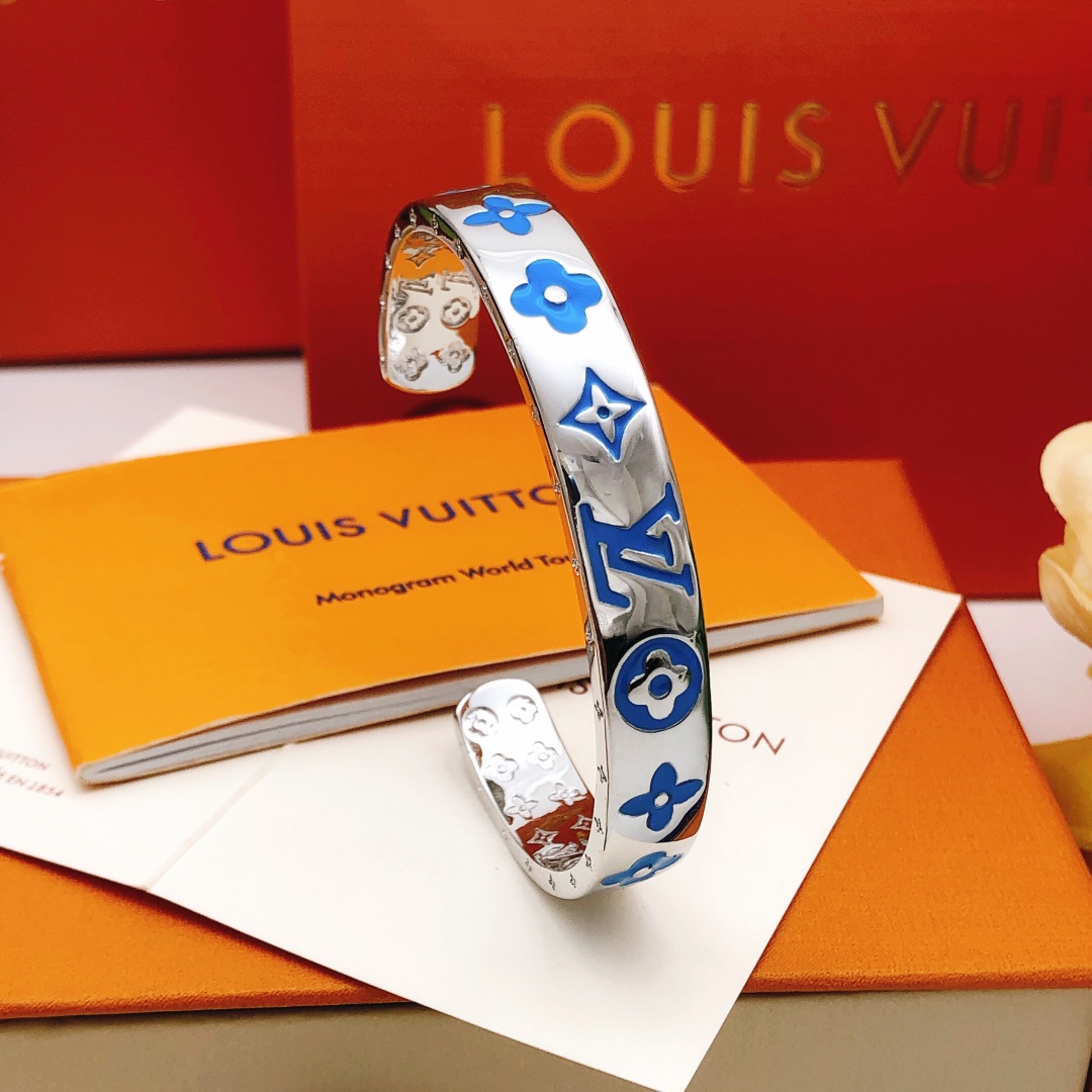 NO:105323,Number LSZ0015 [Lv* latest blue oil-drop bracelet] consistent ZP brass material, jewelry quality, louis vuitton, bracelet19860909编号LSZ0015【Lv*最新款蓝色滴油手镯】一致ZP黄铜材质,饰品精品,louis vuitton,bracelet,Jewelry
