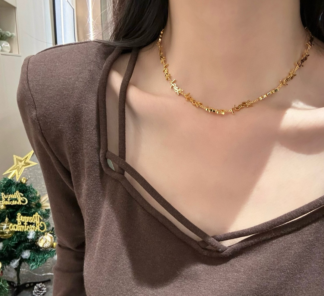 #260 YXL0010 YSL new logo necklace Fashion recognition. It’s for autumn and winter - 图片 4