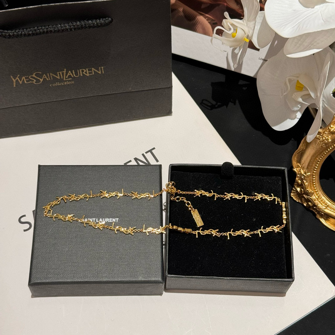 #260 YXL0010 YSL new logo necklace Fashion recognition. It’s for autumn and winter - 图片 2
